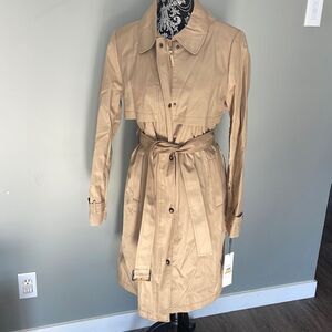 Calvin Klein Khaki Trench Coat NEW